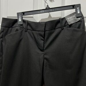 New York & Company Black Pinstripe Trousers